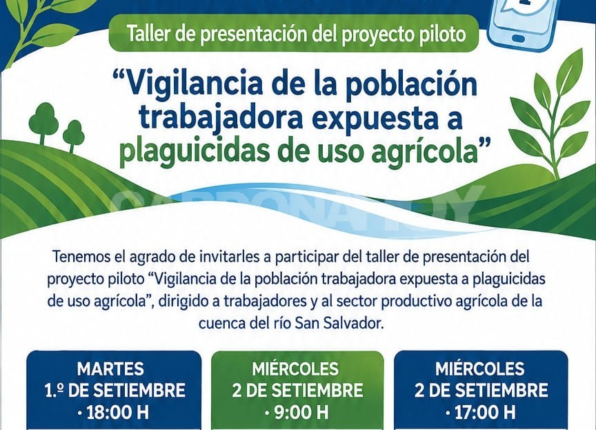 Cardona será sede de un taller sobre vigilancia de trabajadores expuestos a plaguicidas