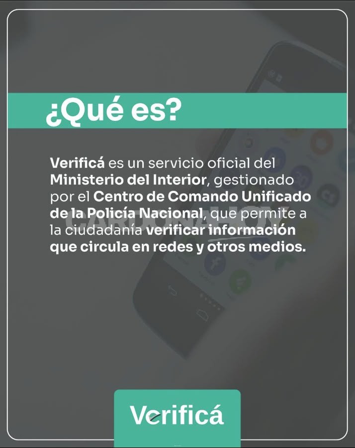 “Verificá”, un canal oficial para confirmar noticias y detectar posibles estafas — imagen 2