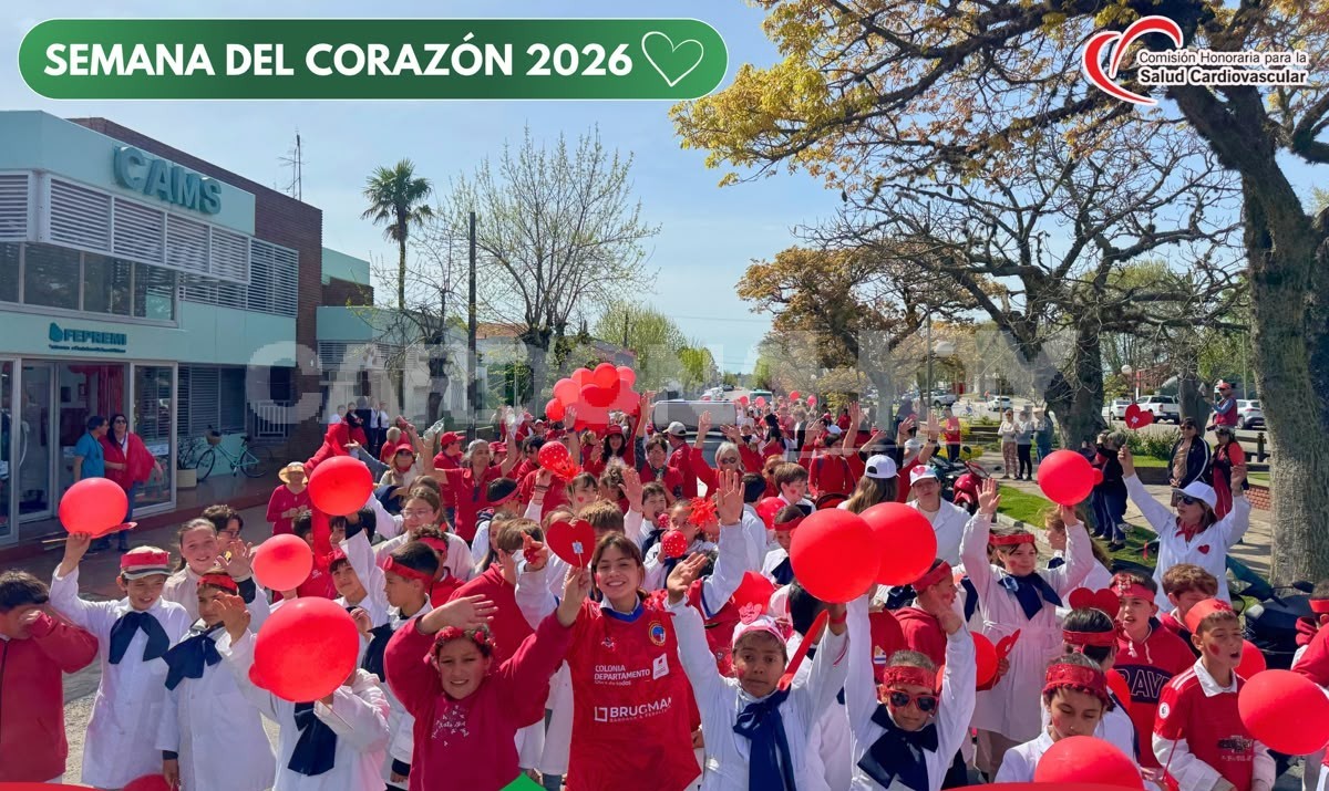 Reprogramaron para el jueves caminata anunciada por la Semana del Corazón en Cardona.