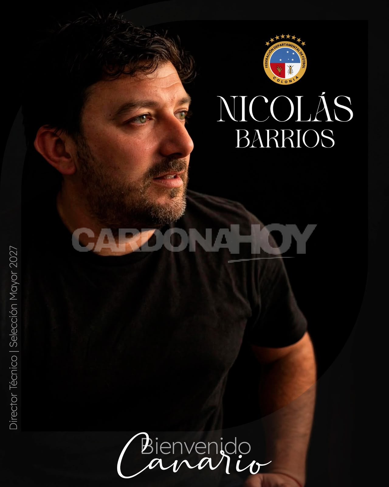 Nicolás Barrios fue confirmado al frente de la Selección de Colonia y ya tiene definido su cuerpo técnico