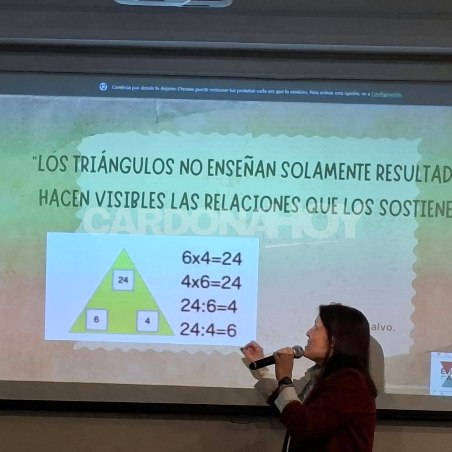 Maestra Alexandra Vener Figueredo presentó propuesta para la enseñanza de matemáticas en un coloquio nacional