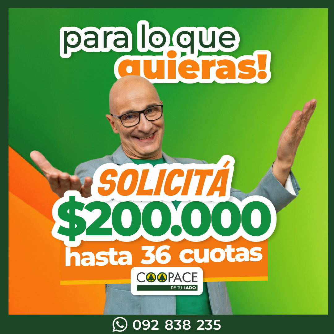 Publicidad de COOPACE - Prestamos